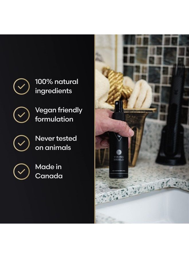 The Beard Struggle Viking Shield Beard & Hair Heat Protectant Spray - Beard Spray for Men, Ease on Styling Beard Hair - Prevents Damage & Breakage for Hair & Beard - Image 4