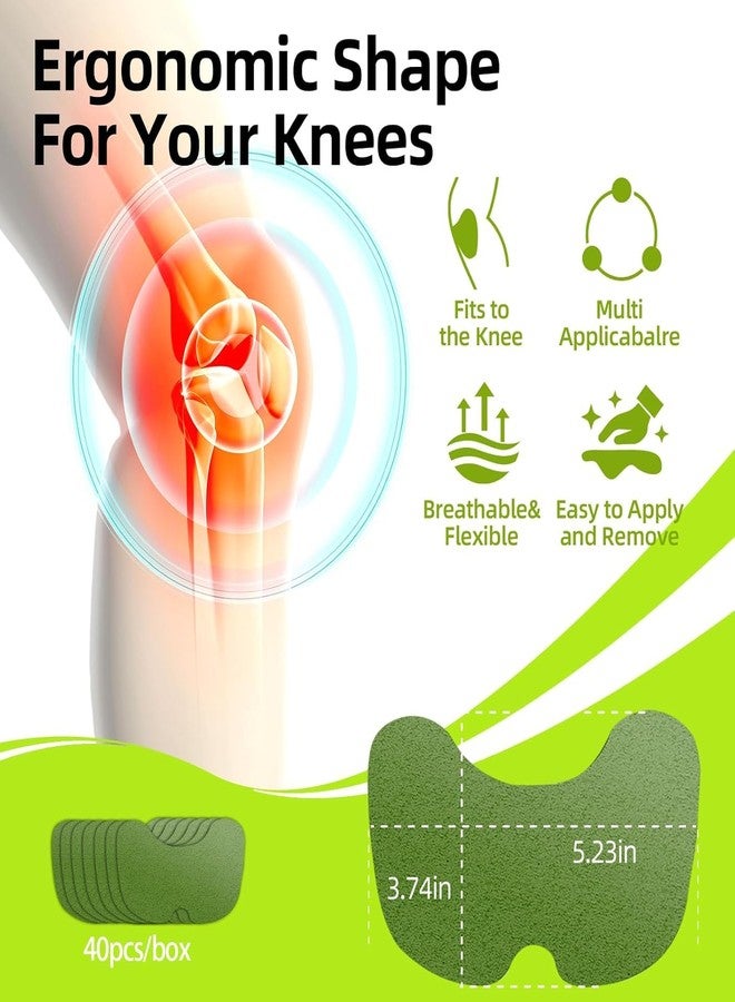 BIGASUO Herbal Knee Pain Relief Patches (40 pcs) Arthritis Inflammation Patch Sticker with Natural Wormwood Extract for Knee, Joint, Back, Neck Pain | Instant Relief | 8-12 Hours Long-Lasting (BG20) - Image 4