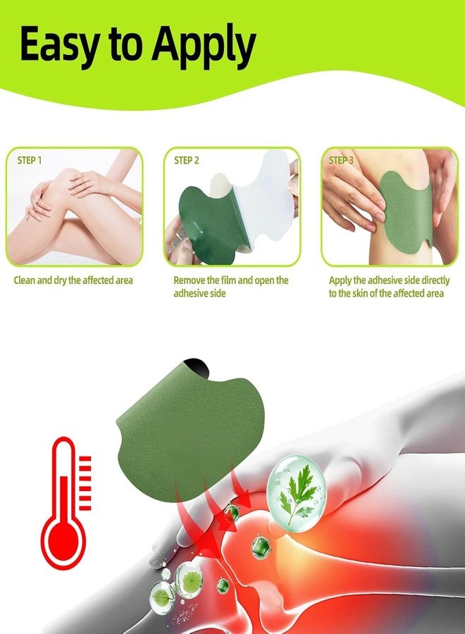 BIGASUO Herbal Knee Pain Relief Patches (40 pcs) Arthritis Inflammation Patch Sticker with Natural Wormwood Extract for Knee, Joint, Back, Neck Pain | Instant Relief | 8-12 Hours Long-Lasting (BG20) - Image 5