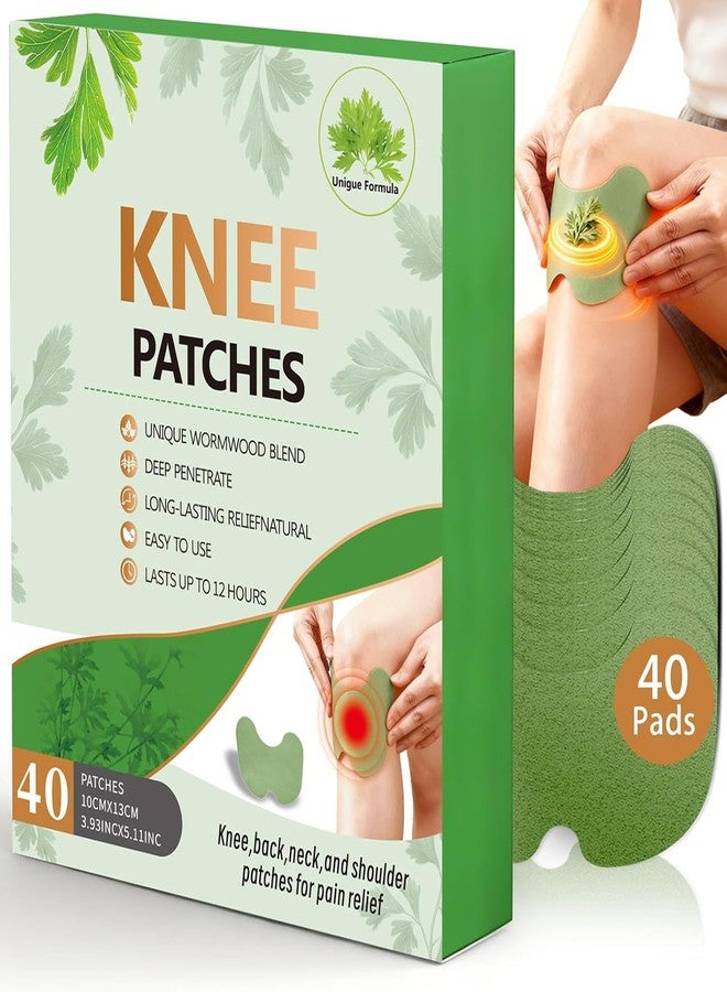 BIGASUO Herbal Knee Pain Relief Patches (40 pcs) Arthritis Inflammation Patch Sticker with Natural Wormwood Extract for Knee, Joint, Back, Neck Pain | Instant Relief | 8-12 Hours Long-Lasting (BG20) - Image 1