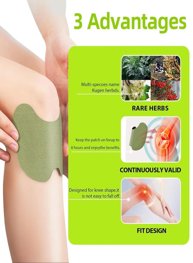 BIGASUO Herbal Knee Pain Relief Patches (40 pcs) Arthritis Inflammation Patch Sticker with Natural Wormwood Extract for Knee, Joint, Back, Neck Pain | Instant Relief | 8-12 Hours Long-Lasting (BG20) - Image 2