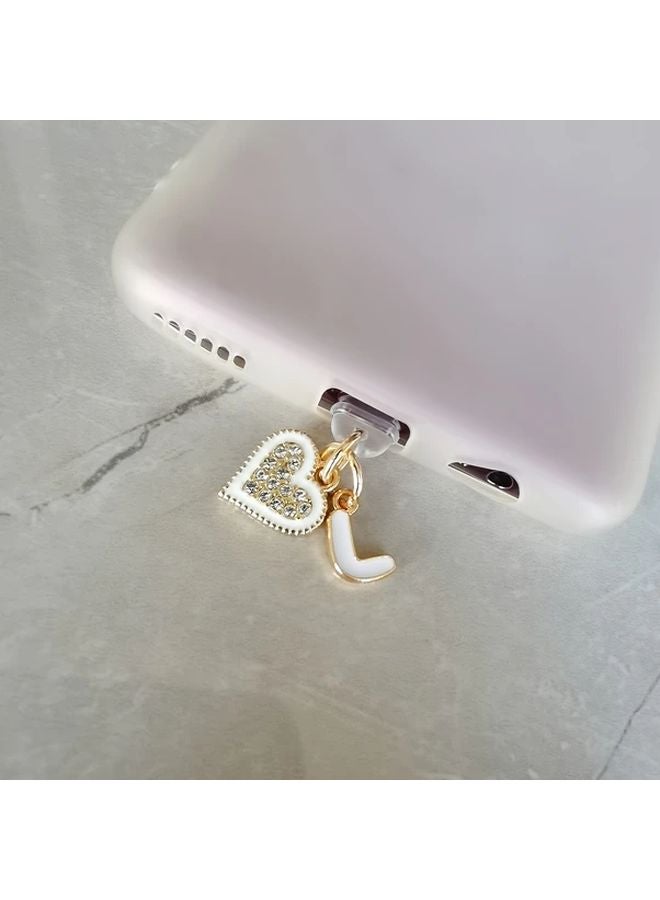 Type C Heart Letter Phone Dust Plug Holiday Party Gift Souvenir - Image 1