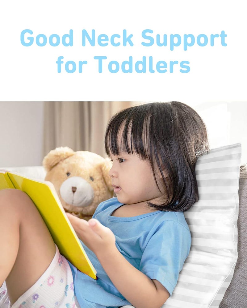 Babebay Toddler Pillow,13 x 18 Toddler Pillows for Sleeping,Machine Washable Kids Pillow, Perfect for Travel,Toddlers Cot(Not Included Pillowcase) - Image 3