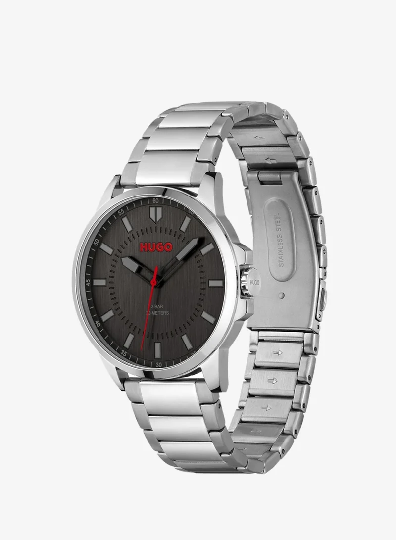 HUGO  Mens Analog Quartz Watch Collection With Silver Stainless Steel Bracelet - 1530246 for Men | Best Price UAE