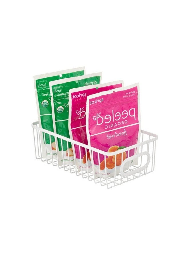 Go Hooked Multipurpose 10" Metal Bathroom Storage Organizer Basket Bin - Modern Wire Grid Design - for Organization in Cabinets, on Countertops, Bedroom, Kitchen, Bathroom, Garage (Pack of 3, White) - Image 4