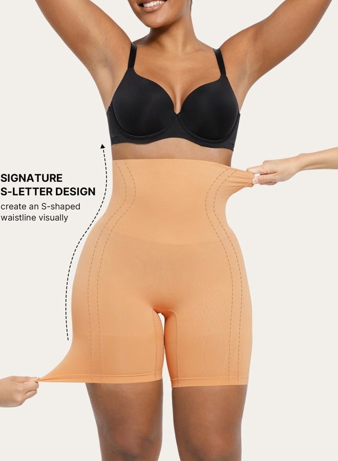 SHAPELLX Shapewear Tummy Control Shorts for Women Seamless High Waisted Body Shaper Thigh Slimming Underwear Girdle, Tan, XL-XXL - Image 2