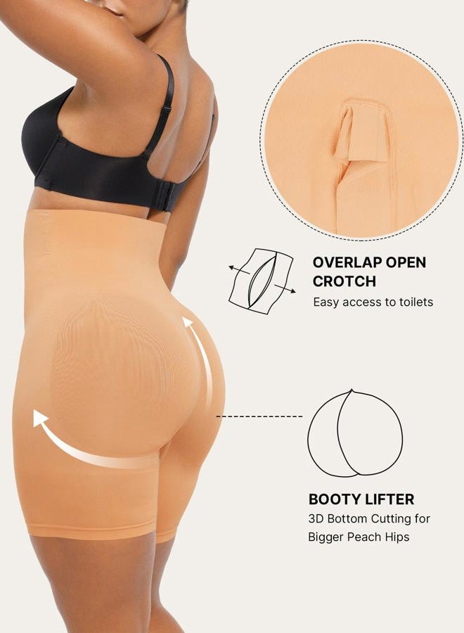 SHAPELLX Shapewear Tummy Control Shorts for Women Seamless High Waisted Body Shaper Thigh Slimming Underwear Girdle, Tan, XL-XXL - Image 4