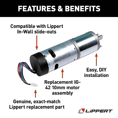 Lippert Components Lippert Replacement IG-42 10-Millimeter In-Wall RV Slide-Out Motor Assembly, 300:1 Ratio, Improved Function for Slide-outs, Easy, DIY Installation, Exact-Match Component - 236575 - Image 5