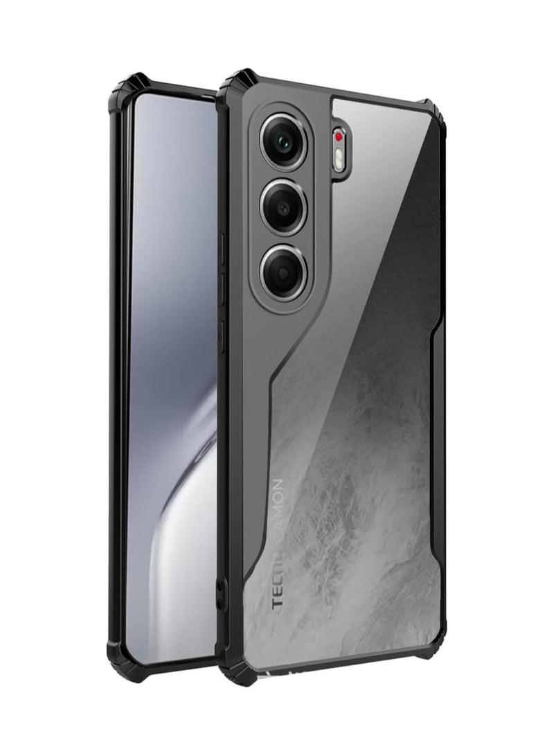 general Case Compatible Tecno Camon 40 Pro 5G 【Drop Roof】 【Sweat-proof】 【Fingerprint-proof】 Shock-proof TPU+PC Clear Protective Case - Image 1