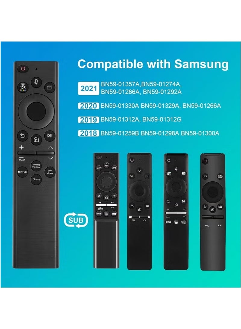 Voice Remote Control Replacement for Samsung Smart TV (No Solar), Compatible with Most 2018 to 2022 Smasung Crystal UHD QLED The Frame QLED 4K 8K Smart TVs(BN59-01385A/BN59-01385B) - Image 3