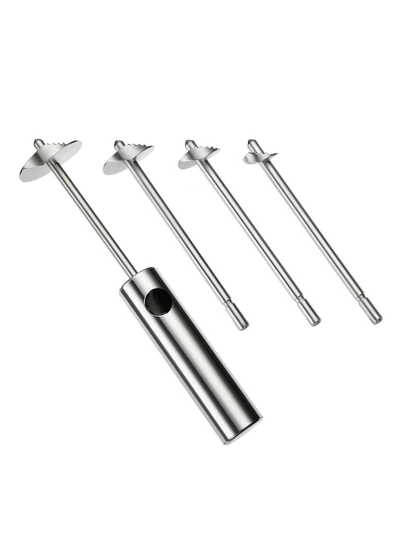 Arabest مجموعة أدوات إزالة نواة الفواكه متعددة الوظائف من الفولاذ المقاوم للصدأ - أداة نزع نواة الكمثرى، الكرز، الجوجوبا، والتاريخ الأحمر بأحجام 4 للاستخدام المنزلي في المطبخ - Image 1