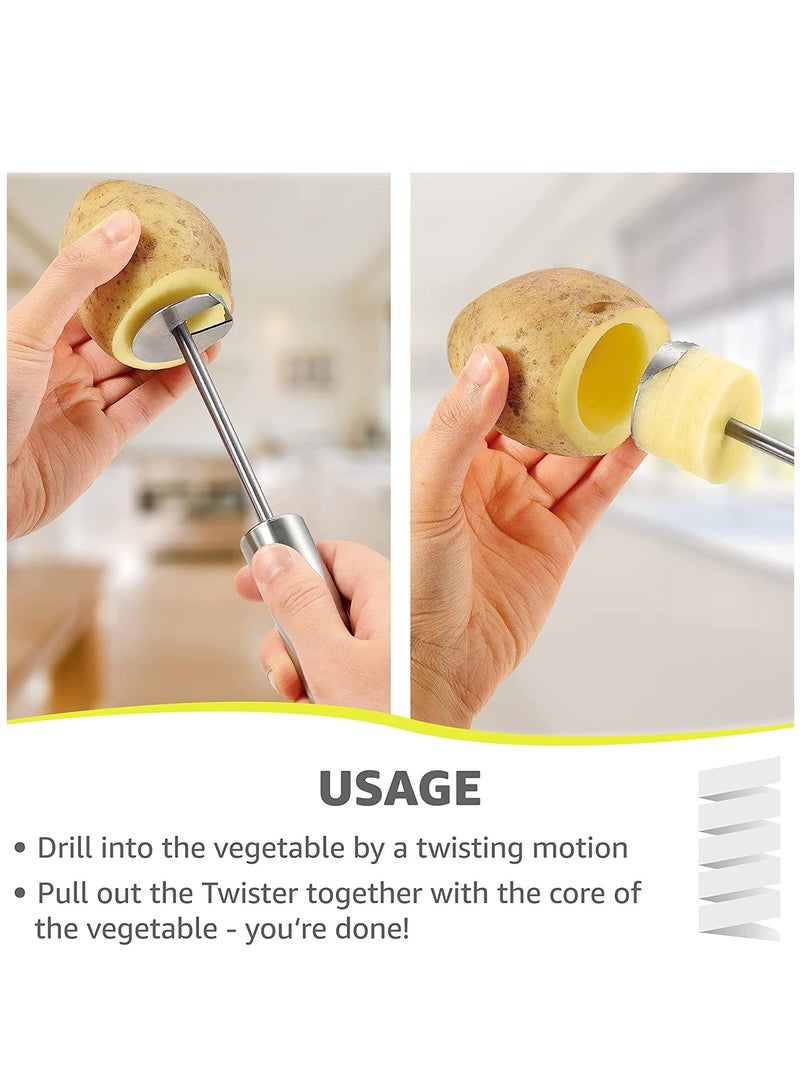 Arabest مجموعة أدوات إزالة نواة الفواكه متعددة الوظائف من الفولاذ المقاوم للصدأ - أداة نزع نواة الكمثرى، الكرز، الجوجوبا، والتاريخ الأحمر بأحجام 4 للاستخدام المنزلي في المطبخ - Image 5