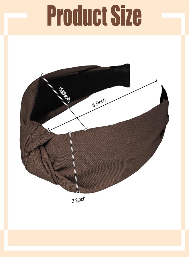 Ondder 6 Pack Top Knot Headbands for Women Cloth Head Bands for Women’s Hair Wide Cute Knotted Headbands for Women Non Slip Fashion Womens Girls Hair Accessories - Image 2