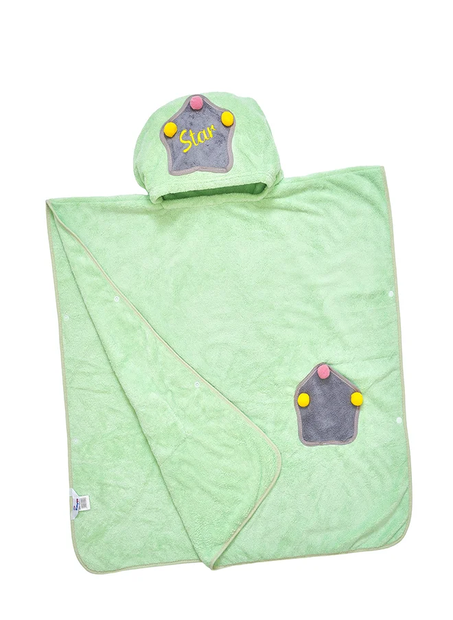 بيبي كلو Green Duck Cartoon Hooded Bath Towel