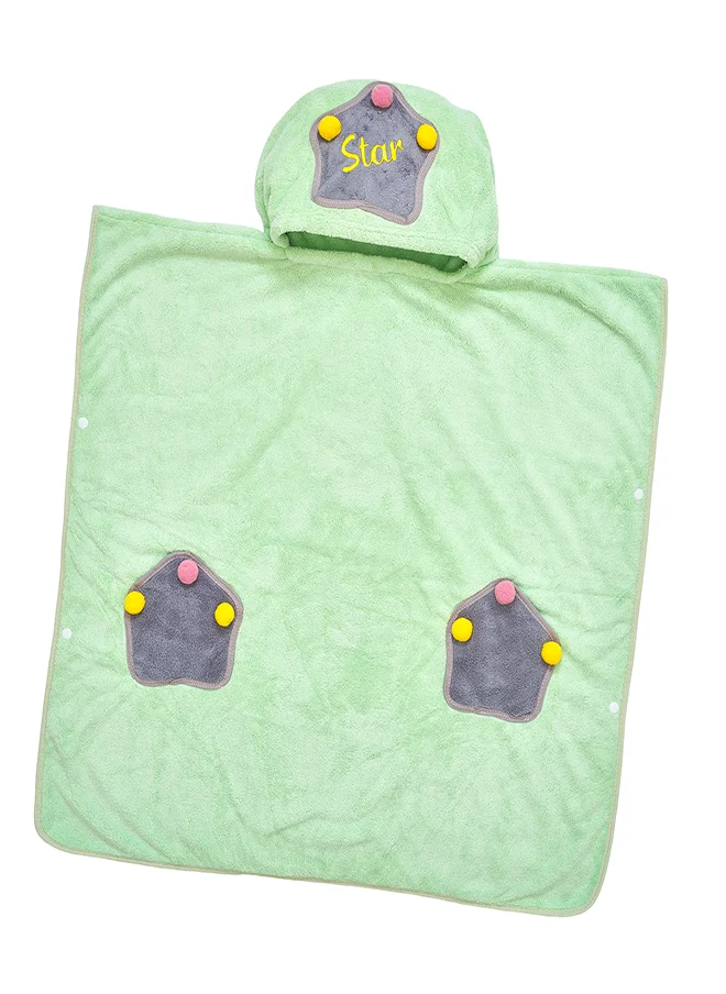 بيبي كلو Green Duck Cartoon Hooded Bath Towel
