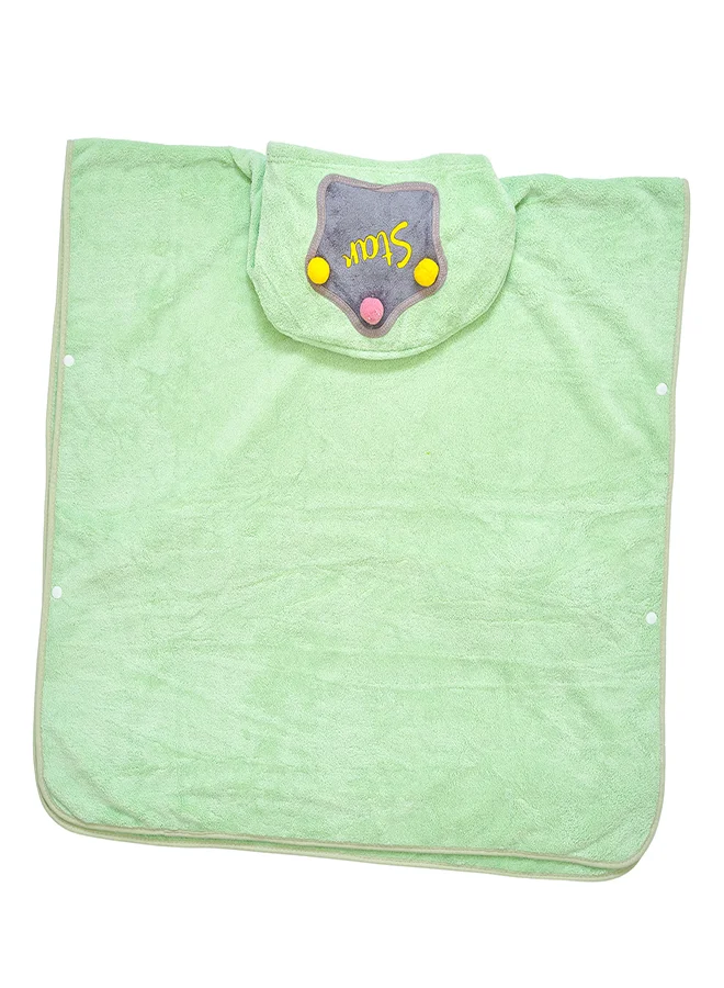 babyqlo Green Duck Cartoon Hooded Bath Towel