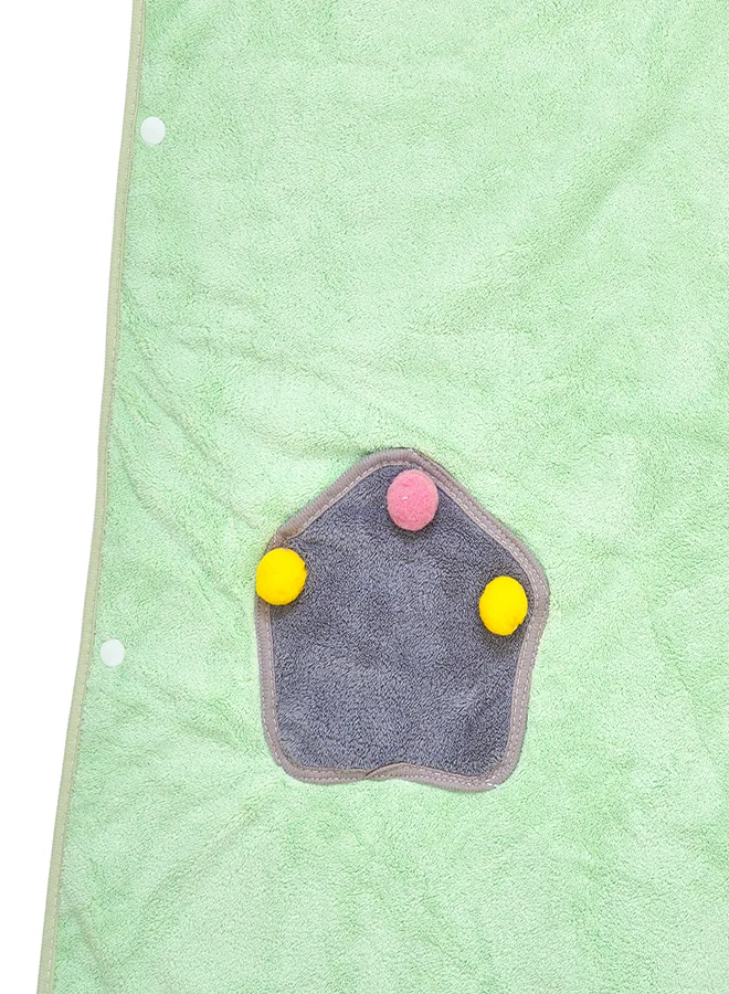 babyqlo Green Duck Cartoon Hooded Bath Towel