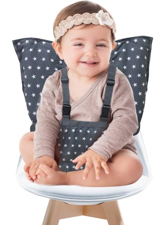 MINGRI (Royalblue) - Portable Baby High Chair Safety Seat Harness for Toddler, Travel Easy High Booster Seat Cover for Infant Eating Feeding Camping with Adjustable Straps Shoulder Belt, Holds Up to 17kg. - Image 1