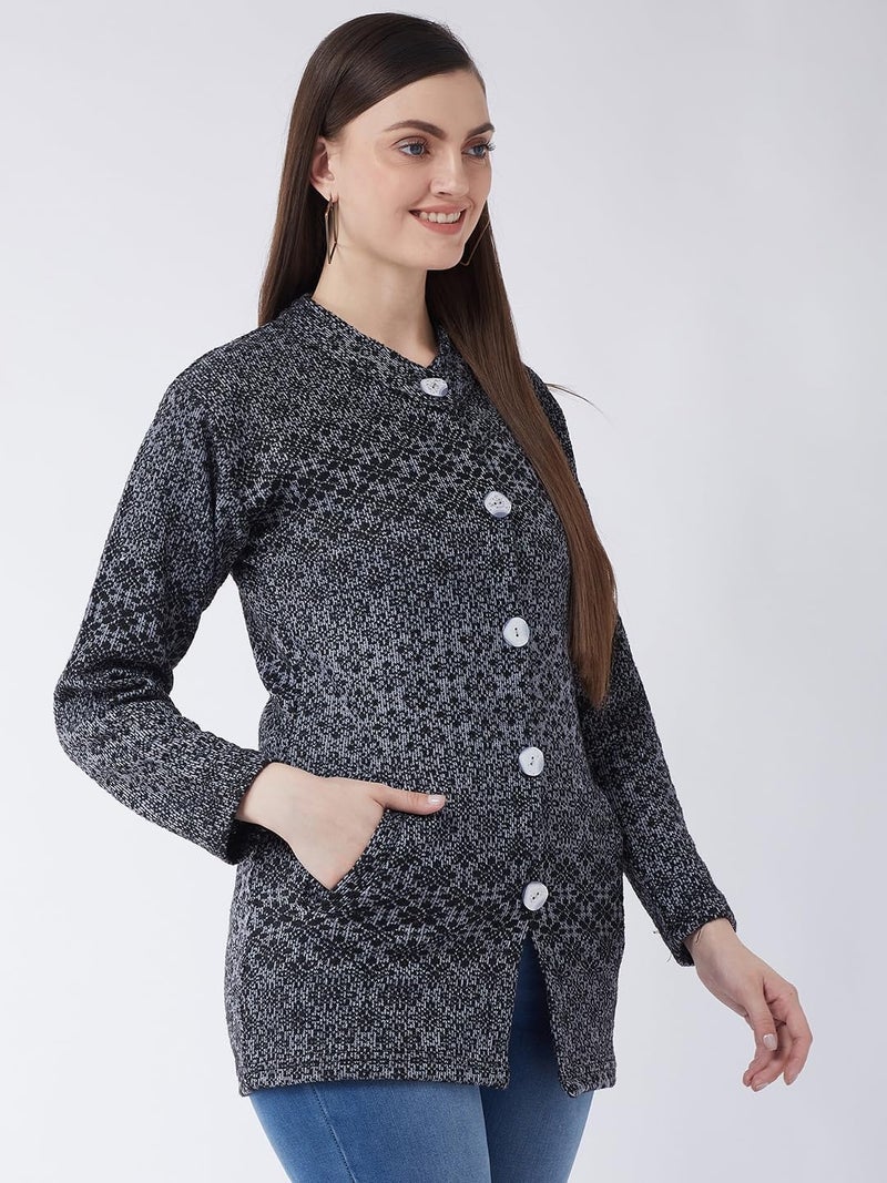 Pivl Women's Long Winter Acrylic Blend Sweater - Ultimate Warmth and Style_Grey_L||Winterwear|| - Image 5