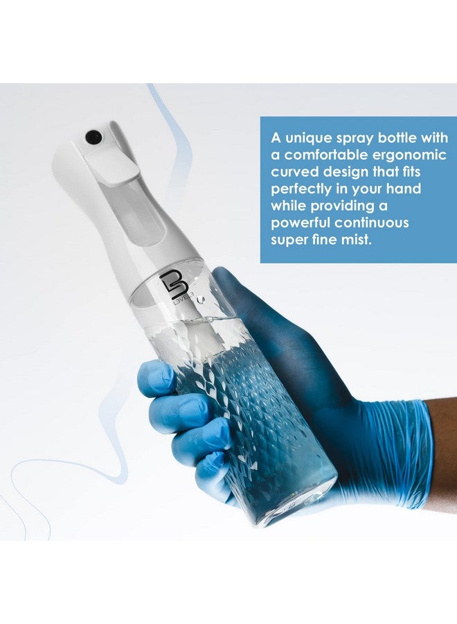 L3 Beveled Spray Bottle - Continuous Spray With A Fine Mist Pattern - Barber And Hair Stylist Supplies - Less Hand Fatigue Compared To Standard Bottles - Level Three Barber Spray - 300 Ml (Clear)