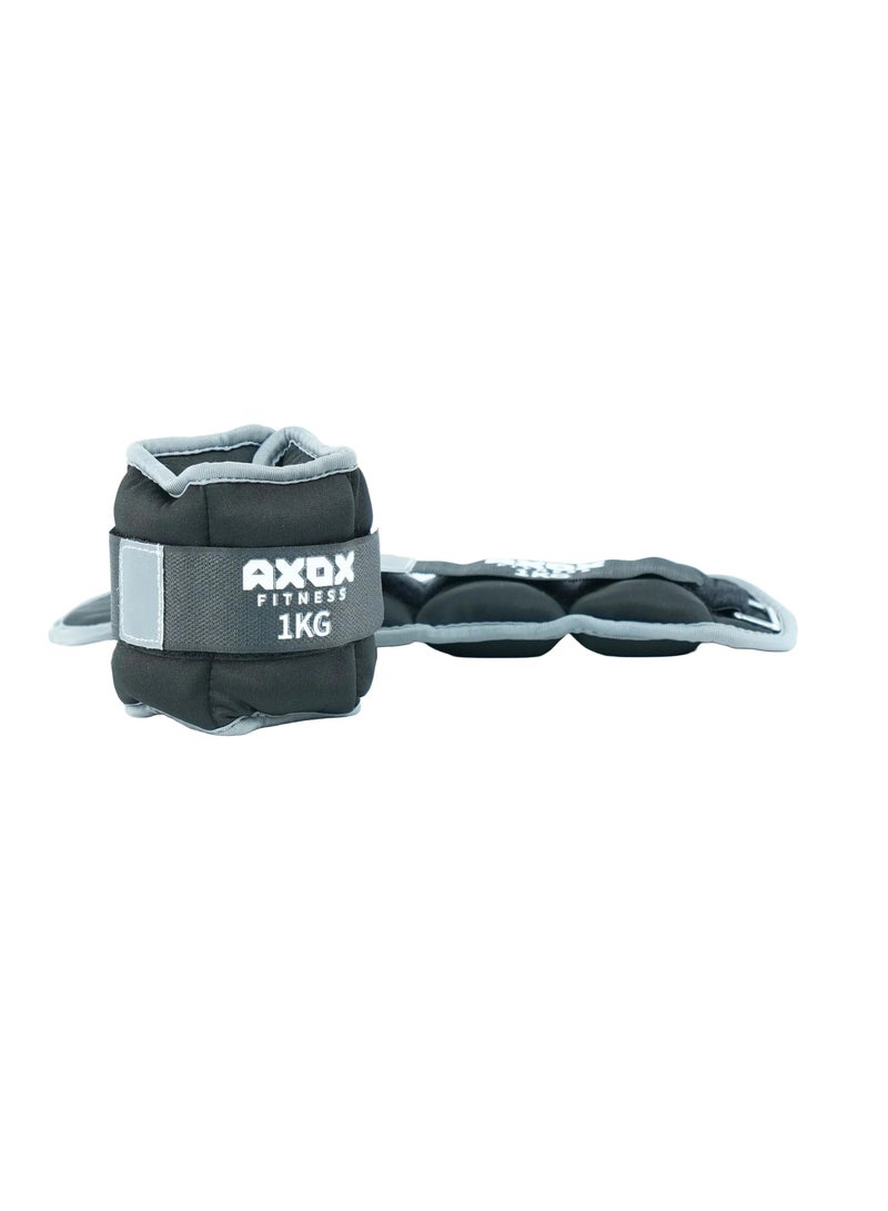 AXOX Soft Adjustable Wrist and Ankle Weights for Workout 1KG  - Image 3