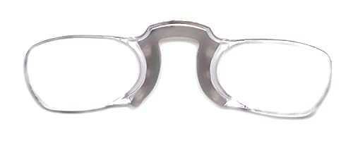 Calabria Noz Nose Pinching Armless Reading Glasses +1.50 Gray Men Women Keychain Case Pocket Readers Mini Slim Thin Compact - Image 2