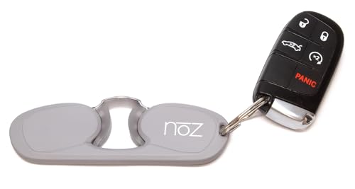 Calabria Noz Nose Pinching Armless Reading Glasses +1.50 Gray Men Women Keychain Case Pocket Readers Mini Slim Thin Compact - Image 4