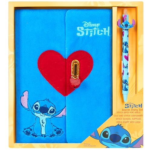 Disney Stitch Stationery Set A5 Notebook Pen or Secret Lockable Diary with Pen Cute School Supplies Stitch Gifts for Girls Stitch Lock - Image 1