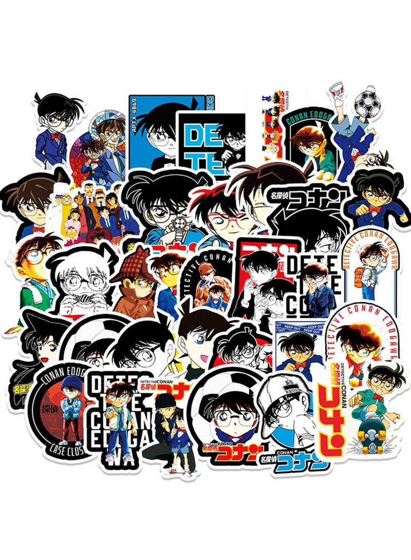general 50-Piece Detective Conan Cute Vinyl Waterproof Sticker