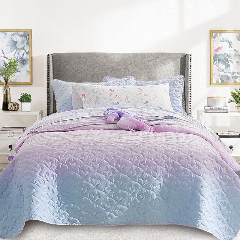 SCHNAUZER HOME Quilt Set King Size 3 Piece, Bailey Pattern Printed Bedding Coverlet Set, Lightweight Soft Reversible Bedspread Sets for All Season (1 Quilt & 2 Pillow Shams) - Image 2