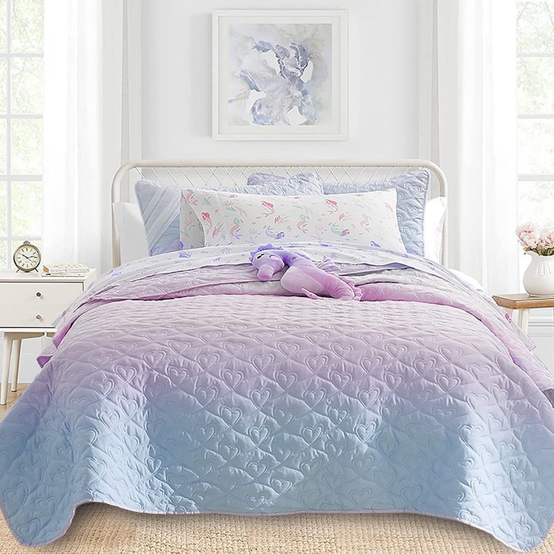 SCHNAUZER HOME Quilt Set King Size 3 Piece, Bailey Pattern Printed Bedding Coverlet Set, Lightweight Soft Reversible Bedspread Sets for All Season (1 Quilt & 2 Pillow Shams) - Image 1