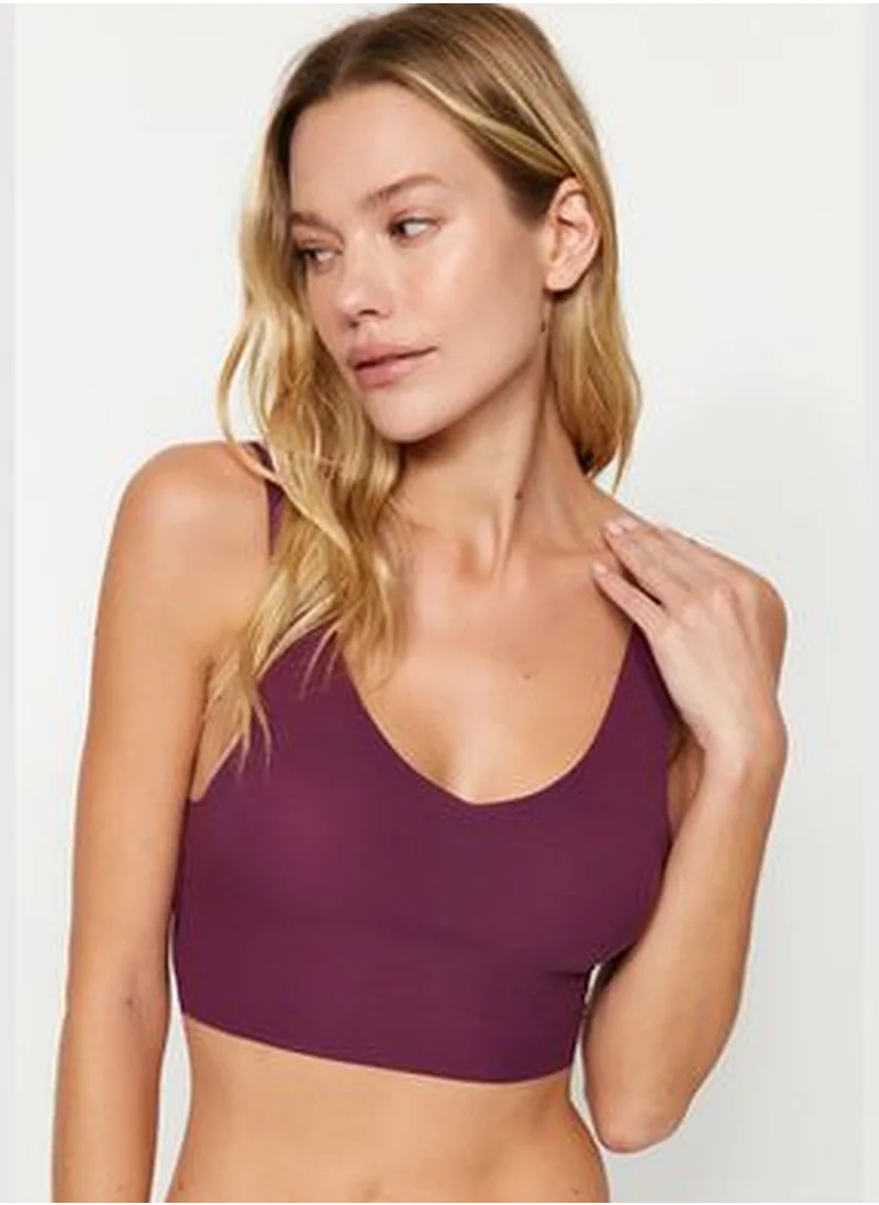 trendyol Plum Polyamide Coated Zero Feel Ultra Thin, Flexible Bra THMAW24SU00003