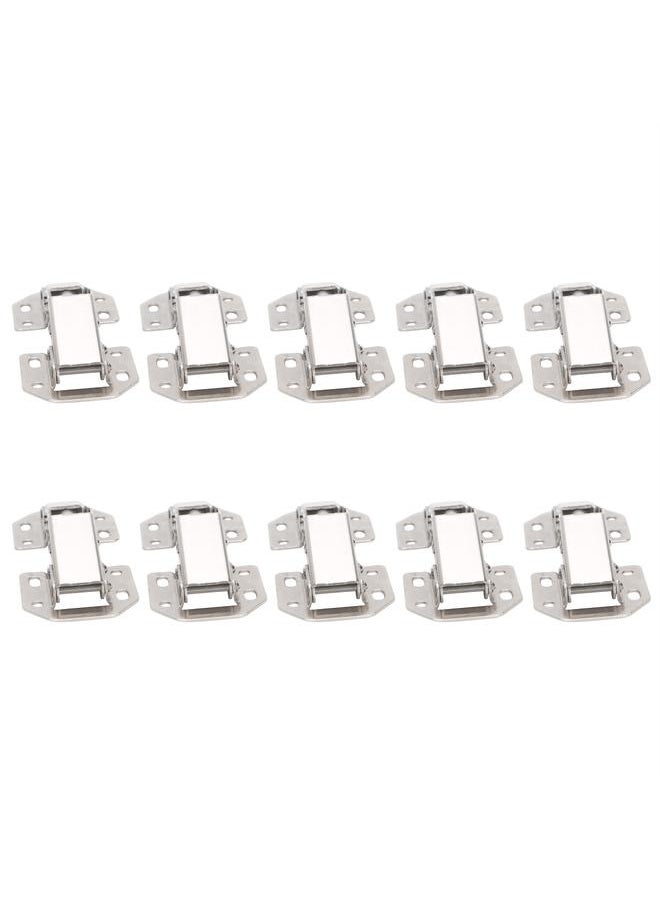 Thoraya 10PCS Cabinet Hinges No Drilling Hole Bridge Shaped Cupboard Door Hinges for Furniture Supplies(3in )  - Image 2