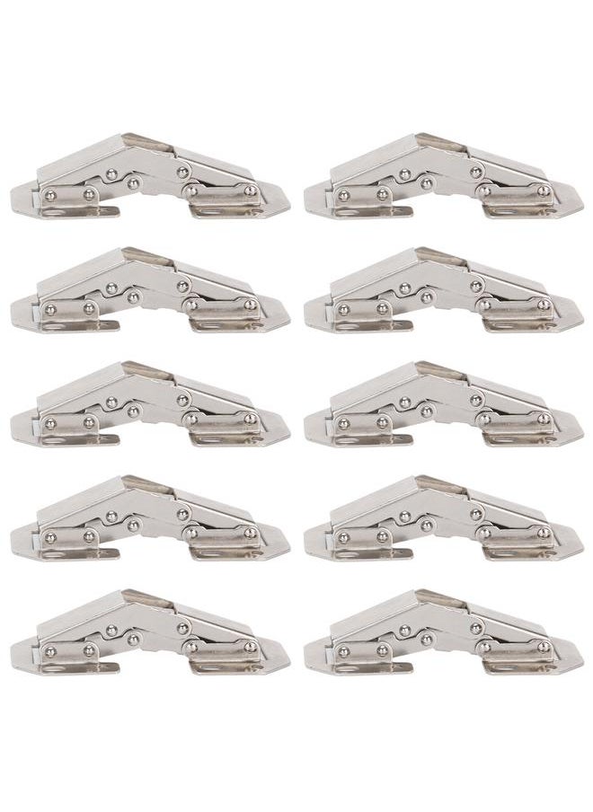 Thoraya 10PCS Cabinet Hinges No Drilling Hole Bridge Shaped Cupboard Door Hinges for Furniture Supplies(3in )  - Image 3