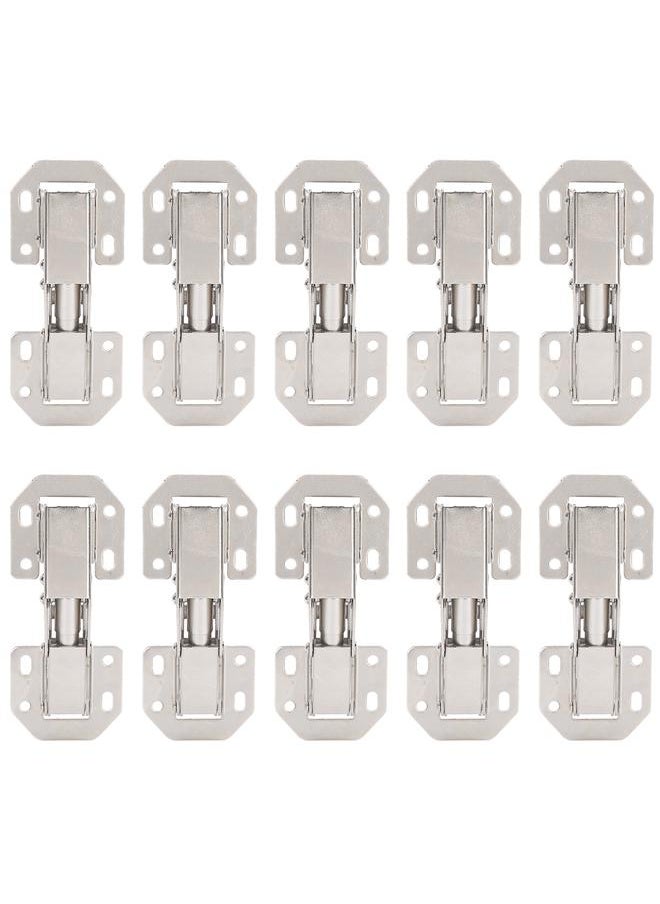 Thoraya 10PCS Cabinet Hinges No Drilling Hole Bridge Shaped Cupboard Door Hinges for Furniture Supplies(3in )  - Image 4