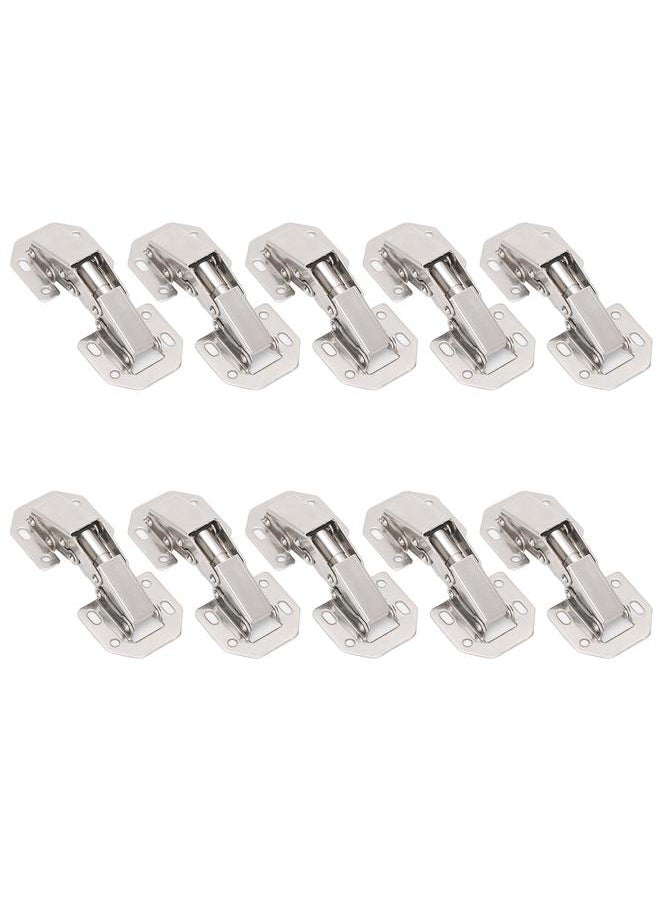 Thoraya 10PCS Cabinet Hinges No Drilling Hole Bridge Shaped Cupboard Door Hinges for Furniture Supplies(3in )  - Image 1