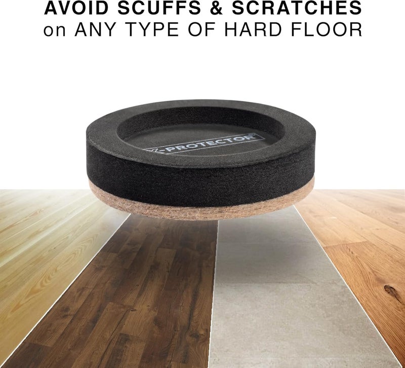 X-Protector Felt Furniture Sliders for Hardwood Floors 16 PCS 3 ½” - Furniture Slider with Unique Design - Heavy-Duty Furniture Movers for Hard Surfaces - Felt Sliders - Move Your Furniture Easily! - Image 4