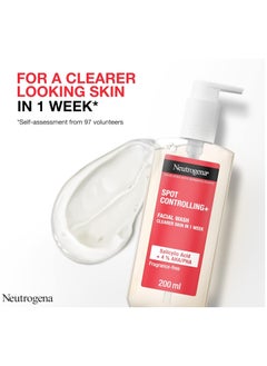 Neutrogena naturals Neutrogena, Facial Wash Spot Controlling+, Clearer Skin In 1 Week, 200ml  - Image 2