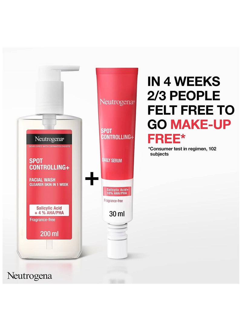 Neutrogena naturals - Neutrogena, Facial Wash Spot Controlling+, Clearer Skin In 1 Week, 200ml - Image 1