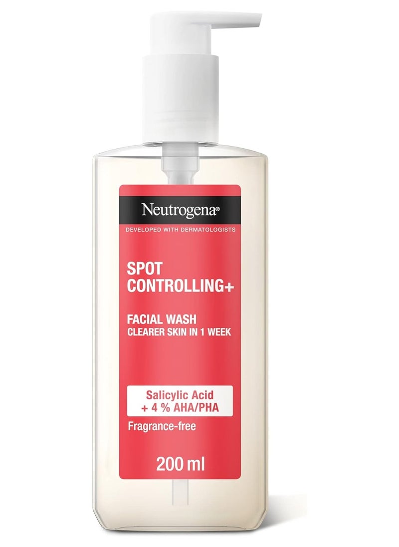 Neutrogena naturals - Neutrogena, Facial Wash Spot Controlling+, Clearer Skin In 1 Week, 200ml - Image 1