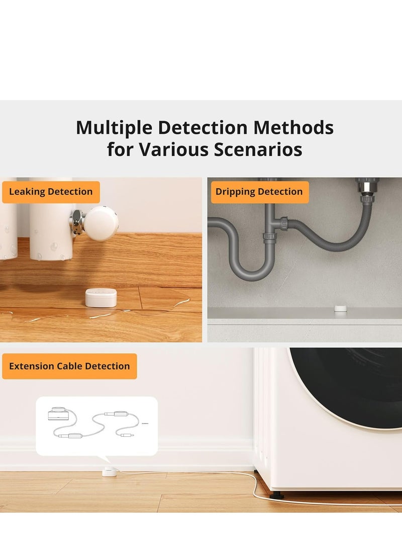 SONOFF SONOFF SNZB-05P Zigbee Water Leak Sensor Without Detection Cable for Alarm System and Smart Home Automation, Wireless Mini Flood Detector for Kitchen Bathroom Basement 1Pack  - Image 4