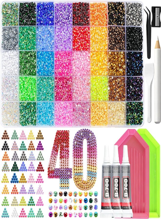 GGDECA 50000Pcs Resin Jelly Rhinestones for Bedazzling kit, 3mm Bedazzler Kits - Image 1