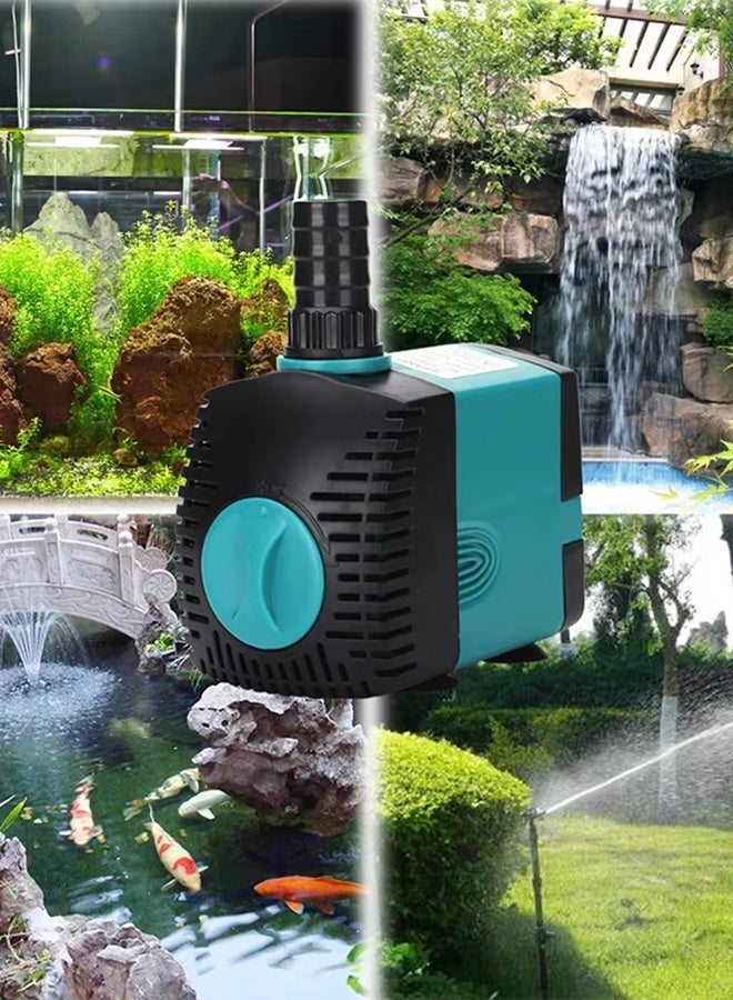 220V UK Plug Submersible Water Fountain Pump Filter Fish Pond Aquarium Water Pump Tank Oxygen Air Pump Part & Accessories - Image 2