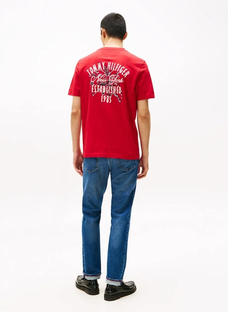 تومي هيلفيغر Graphic Crew Neck T-Shirt