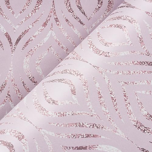 ReWallpaper Pink Peel and Stick Wallpaper Aesthetic Glitter Blush Damask Wall Paper for Girls Bedroom Kids Room Bathroom Pink Contact Paper for Cabinets and Drawers Furniture Waterproof 175in X 10ft - Image 1