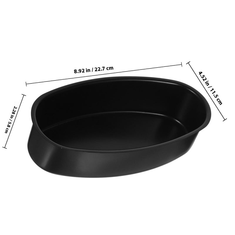Non Stick Oval Baking Pan 2pcs Aluminum Alloy Cake Mold for Cheesecake - Image 3