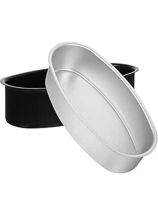Non Stick Oval Baking Pan 2pcs Aluminum Alloy Cake Mold for Cheesecake - Image 1