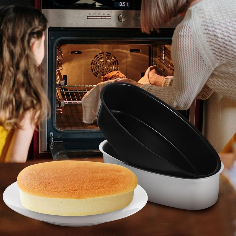 Non Stick Oval Baking Pan 2pcs Aluminum Alloy Cake Mold for Cheesecake - Image 5