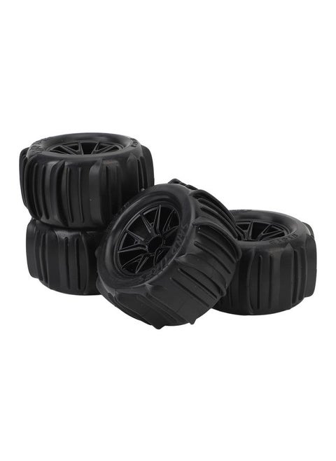 4PCS RC Wheel Tires 12mm Hex Hub 85mm Diameter Rubber Tire Replacement for 16A01 16A02 16A03 16A04 16A08 1/16 RC Car