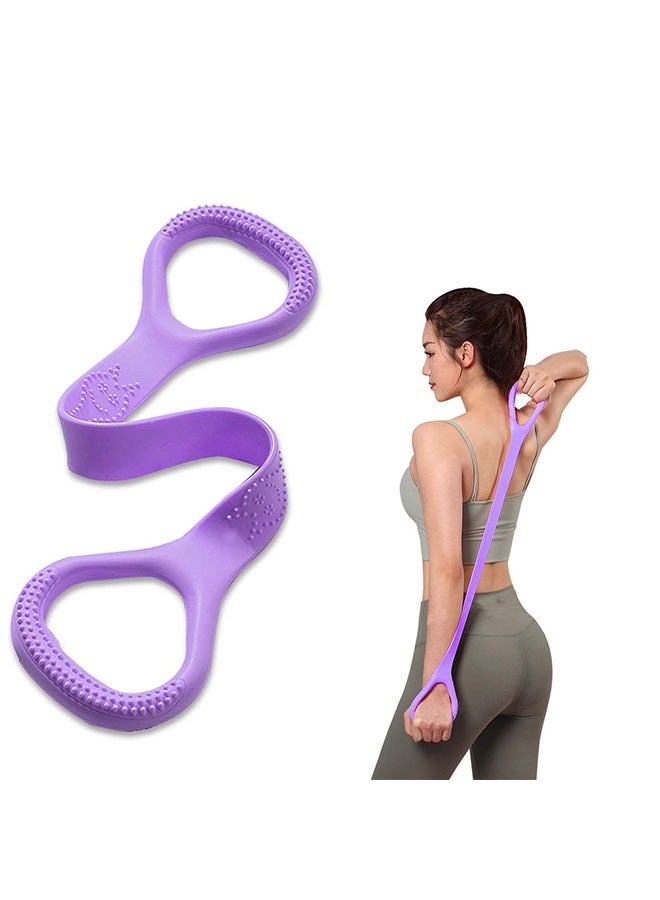 meayul 2 Pack Figure 8 Fitness Resistance Band, gym accessories, Arm Back Training Elastic Ropes Workout Chest Arm and Shoulder Stretch Bands Exercise Equipment for Physical Therapy, Yoga, pilates, Stretching - Image 1